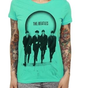 The Beatles graphic tee green women's size small